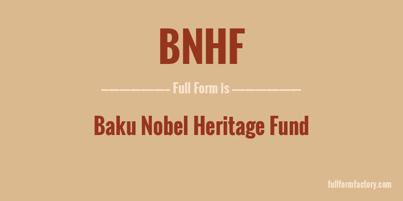 bnhf-full-form
