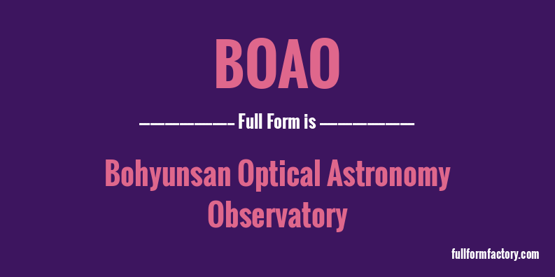 boao-full-form