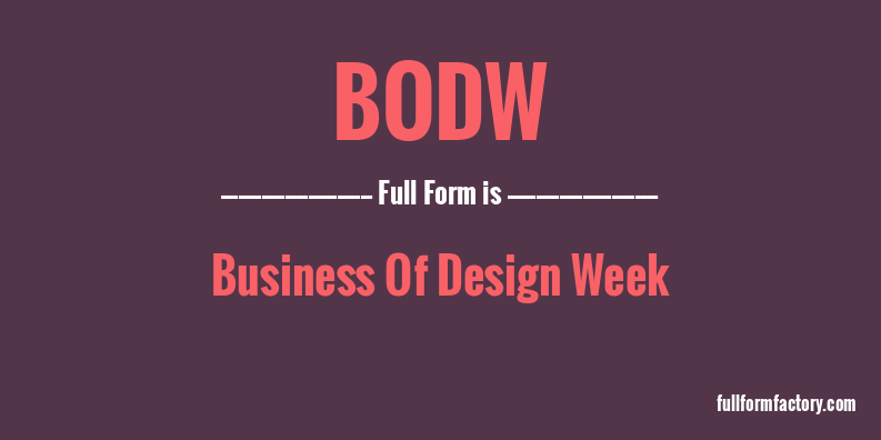 bodw-full-form