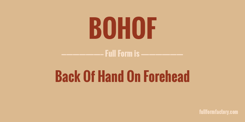bohof-full-form
