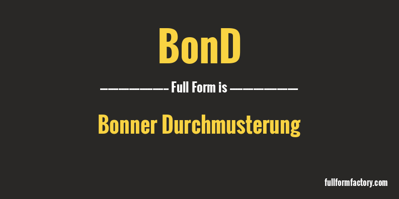 bond-full-form