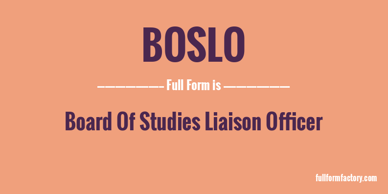boslo-full-form