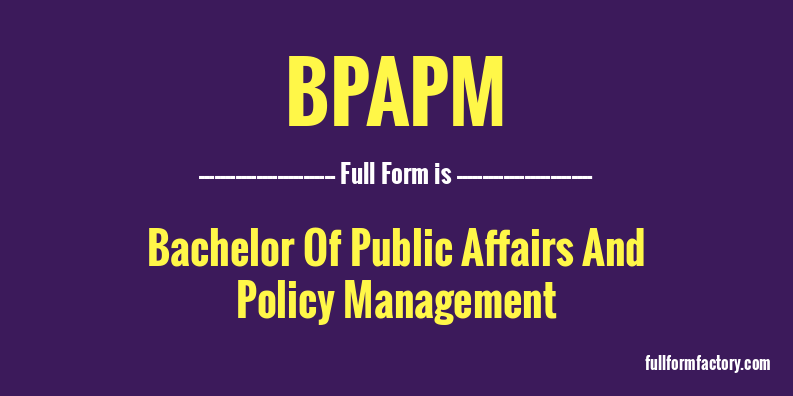 bpapm-full-form