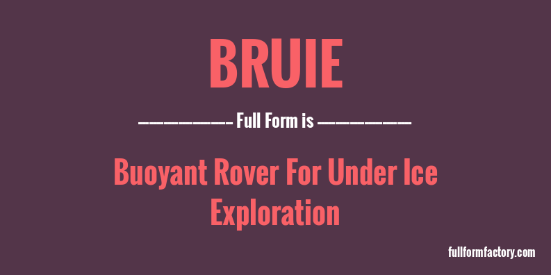 bruie-full-form