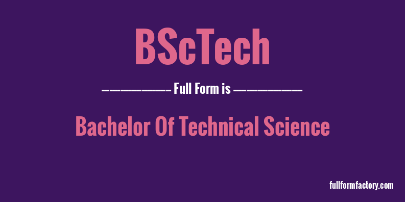 bsctech-full-form