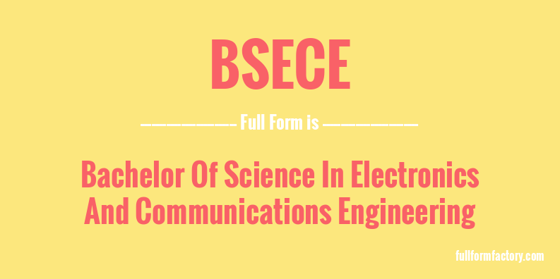 bsece-full-form