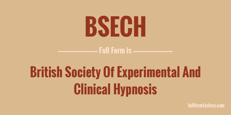 bsech-full-form