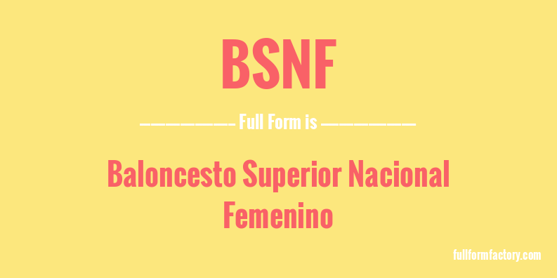 bsnf-full-form