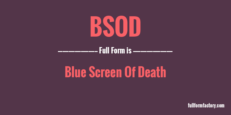 bsod-full-form