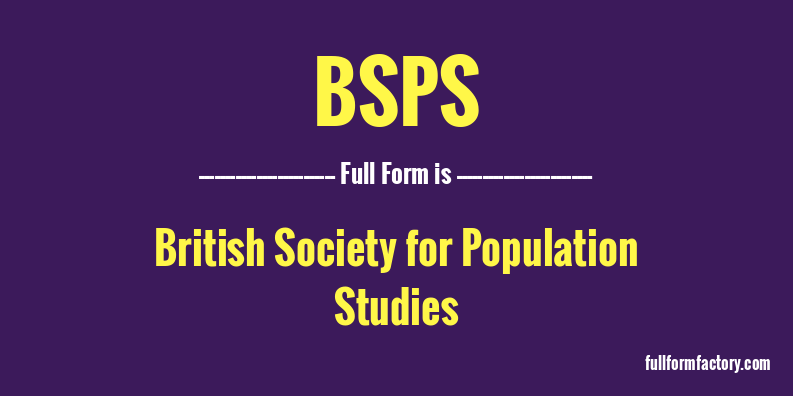 bsps-full-form