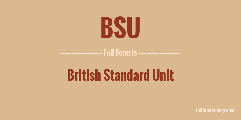 bsu-full-form