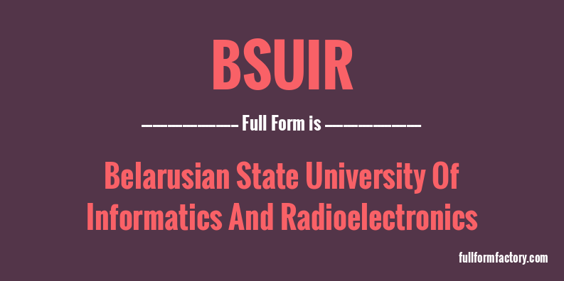 bsuir-full-form