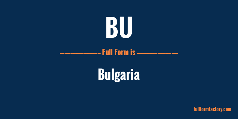 bu-full-form