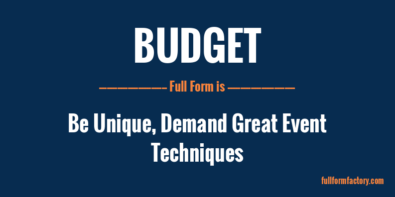 budget-full-form