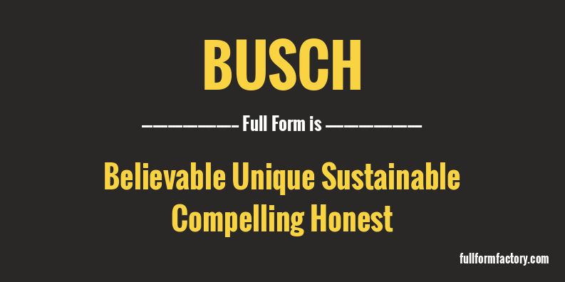 busch-full-form