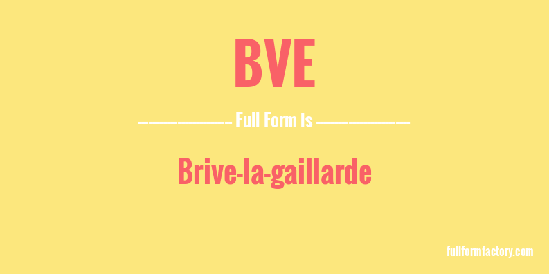 bve-full-form