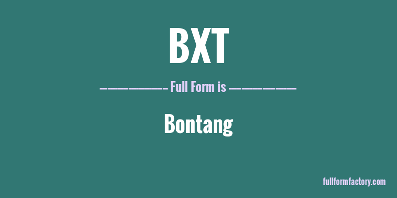 bxt-full-form