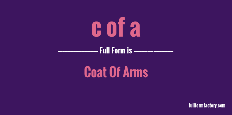 c of a-full-form