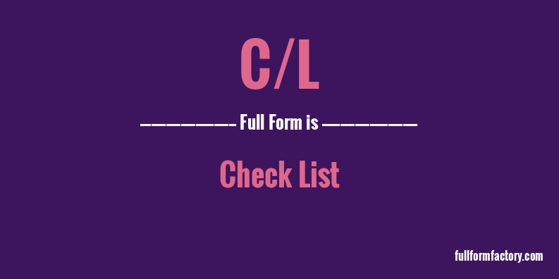 c/l-full-form