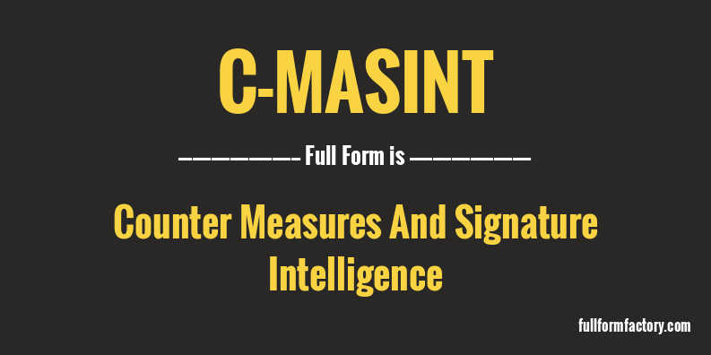 c-masint-full-form