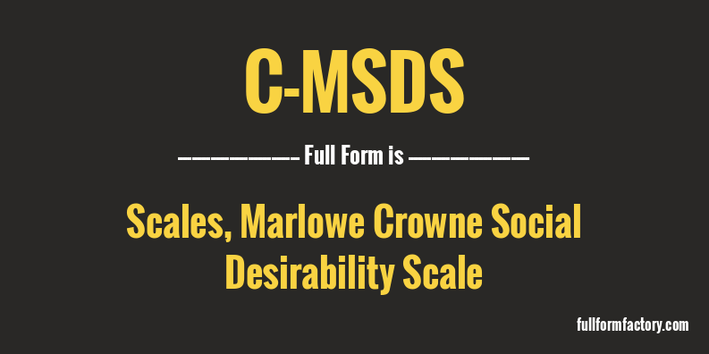 c-msds-full-form