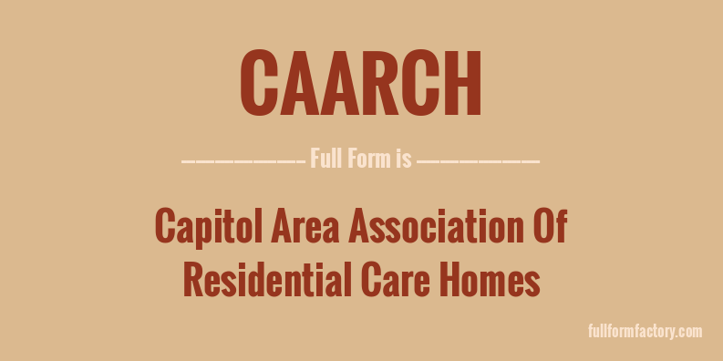 caarch-full-form