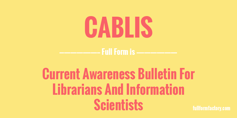 cablis-full-form