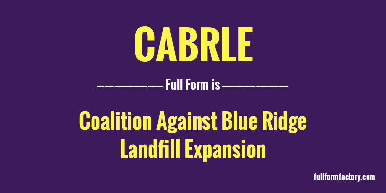 cabrle-full-form