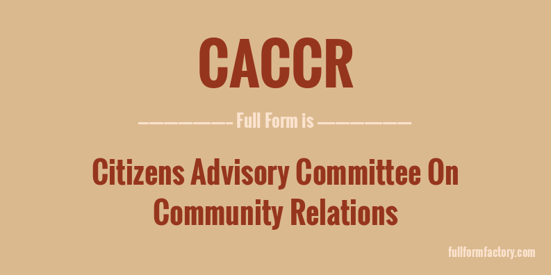 caccr-full-form