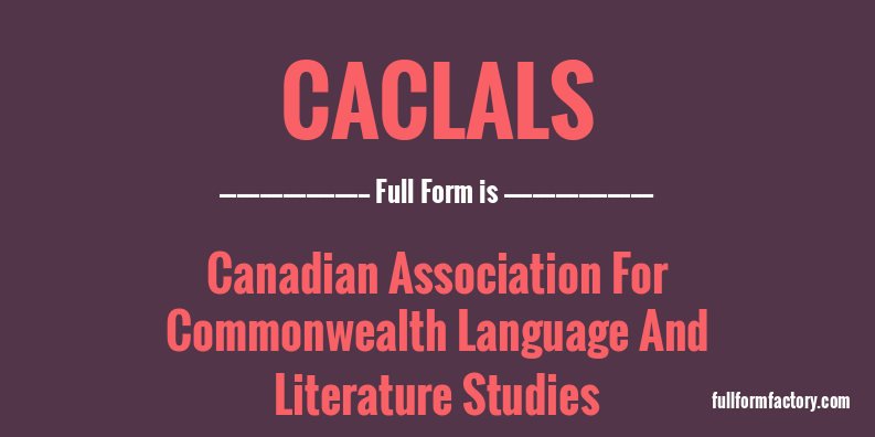 caclals-full-form