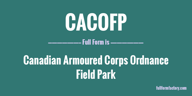 cacofp-full-form