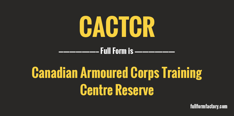 cactcr-full-form