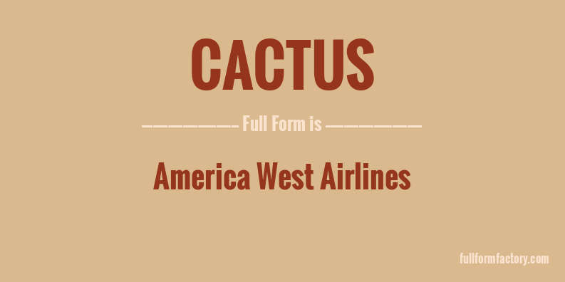 cactus-full-form
