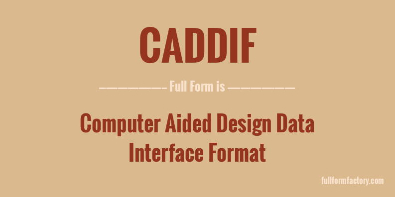 caddif-full-form