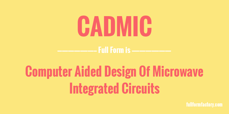 cadmic-full-form