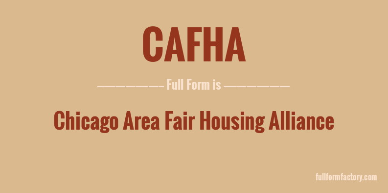 cafha-full-form