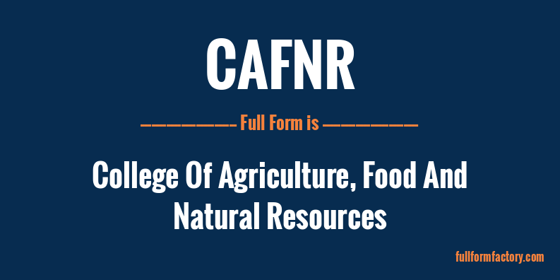 cafnr-full-form