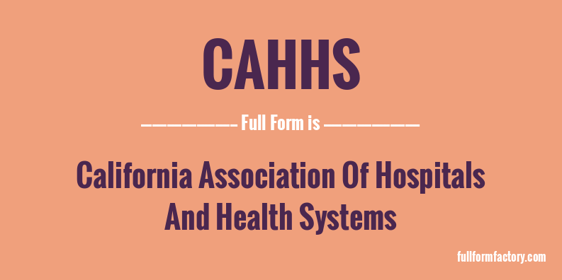 cahhs-full-form