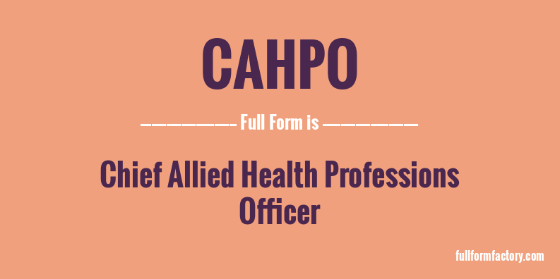 cahpo-full-form