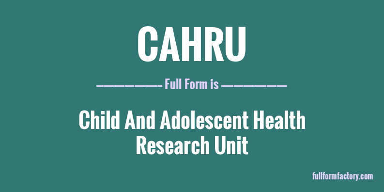 cahru-full-form