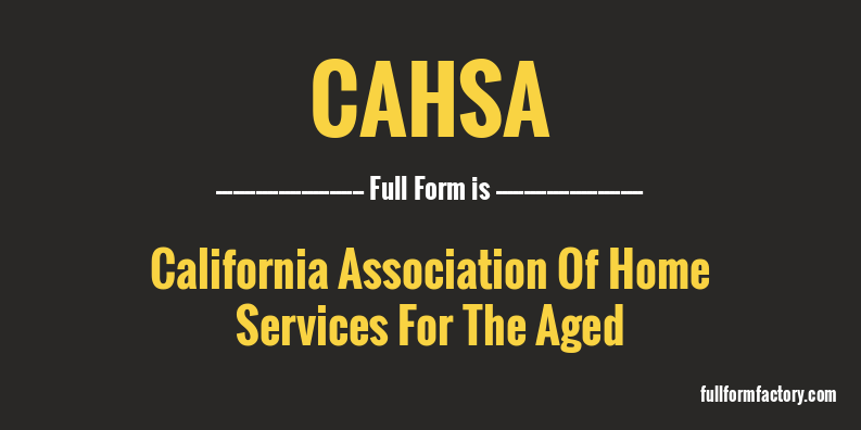 cahsa-full-form