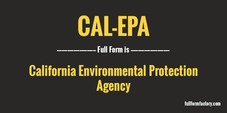 cal-epa-full-form