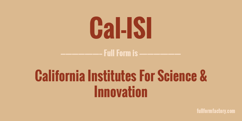 cal-isi-full-form