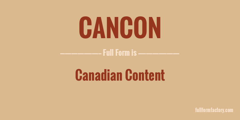 cancon-full-form
