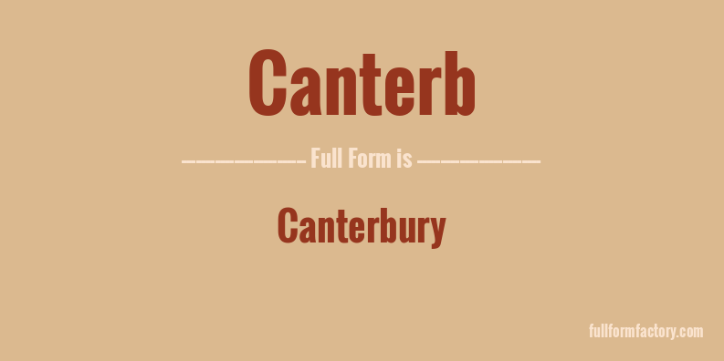 canterb-full-form