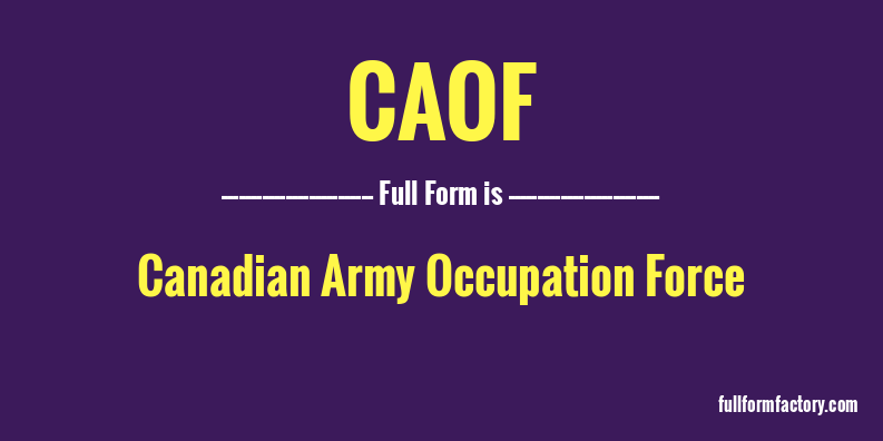 caof-full-form