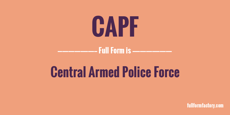 capf-full-form