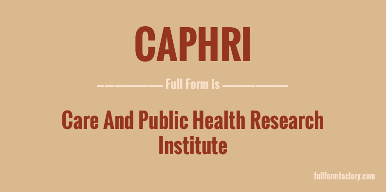 caphri-full-form
