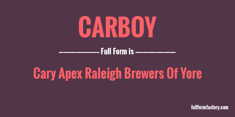 carboy-full-form