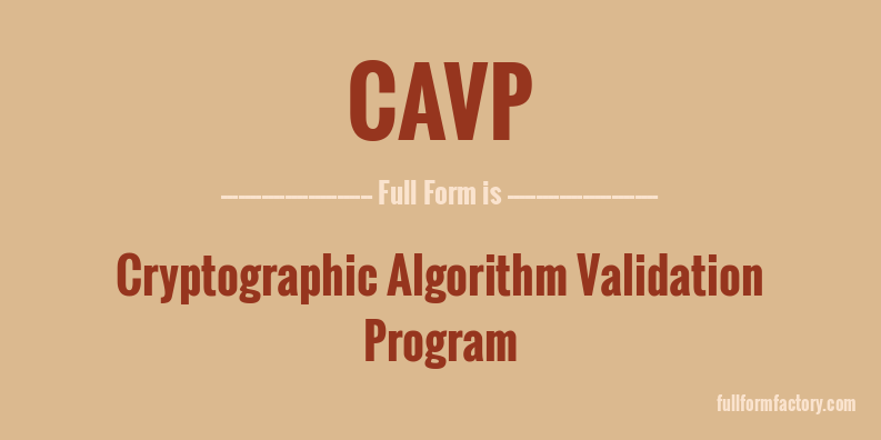 cavp-full-form